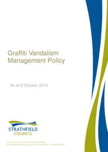 Microsoft Word - POLICY Graffiti Management Policy - adopted - 8 October 2013