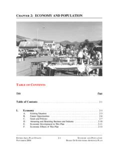 CHAPTER 2: ECONOMY AND POPULATION  TABLE OF CONTENTS Title  Page