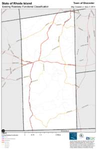 State of Rhode Island  Town of Glocester Existing Roadway Functional Classification