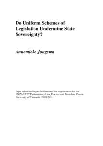 Parliamentary Law, Practice andProcedure - Major Paper - JONGSMA