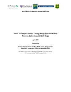 Overview of the Climate Change Adaptation Workshop for Managers in the Jemez Mountains Landscape