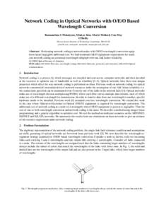 Telecommunications / Coding theory / Information theory / Network coding / Network performance / Wireless sensor network / Wavelength-division multiplexing / Fiber-optic communication / National Science Foundation Network / Technology / Internet / Computing