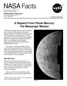 Planetary science / Terrestrial planets / Geomagnetism / Space science / Mercury / MESSENGER / Mariner 10 / Magnetosphere / Venus / Astronomy / Spacecraft / Space