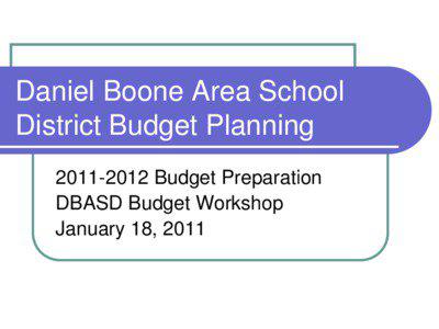 Daniel Boone Area School District Budget Planning