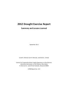 2012 Drought Exercise Report