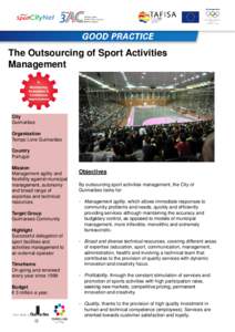 The Outsourcing of Sport Activities Management City Guimarães Organization