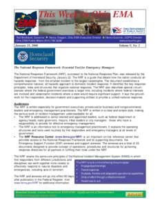 Management / National Response Framework / National Incident Management System / Unity of effort / Federal Emergency Management Agency / Emergency Management Institute / Certified first responder / HSEEP / Idaho National Laboratory / Emergency management / Public safety / United States Department of Homeland Security