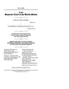 Macroeconomics / Amicus curiae / Grutter v. Bollinger / Economy of the United States / Ben Bernanke / Business / Cultural diversity / Austin /  Texas / Gross domestic product / Cultural studies / Geography of Texas / Small business