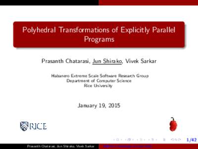 Polyhedral Transformations of Explicitly Parallel Programs