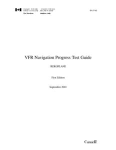 TP13779E  VFR Navigation Progress Test Guide AEROPLANE  First Edition