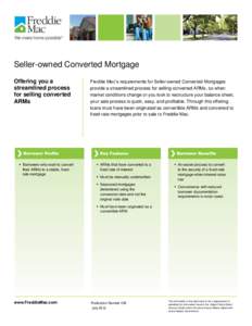 Seller-owned Converted Mortgages fact sheet