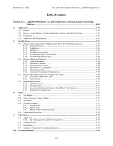 Handbook 44 – [removed]LPG and Anhydrous Ammonia Liquid-Measuring Devices Table of Contents Section[removed]Liquefied Petroleum Gas and Anhydrous Ammonia Liquid-Measuring