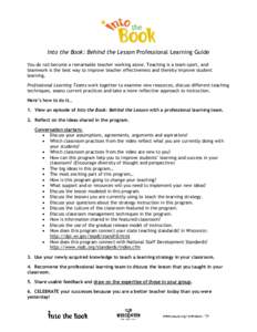 Professional Learning Guide