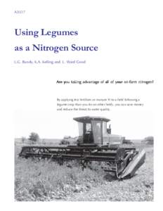 A3517  Using Legumes as a Nitrogen Source L.G. Bundy, K.A. Kelling and L. Ward Good