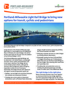 Portland-Milwaukie Light Rail Bridge to bring new options for transit, cyclists and pedestrians