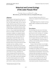 Historical and Current Ecology of the Lower Passaic River  URBAN HABITATS, VOLUME 2, NUMBER 1 • ISSNhttp://www.urbanhabitats.org  Historical and Current Ecology