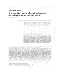 Published by Oxford University Press on behalf of the International Epidemiological Association Ó The Author 2006; all rights reserved. Advance Access publication 3 April 2006 International Journal of Epidemiology 2006;