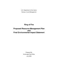 Ring of Fire Proposed RMP and Final EIS; Volume 3 Title Page