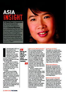 ASIA  INSIGHT MD Debra Soon is responsible for the entire business