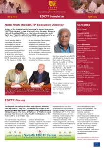 1 - EDCTP Newsletter AprilE D C T P Vol 9, No 2