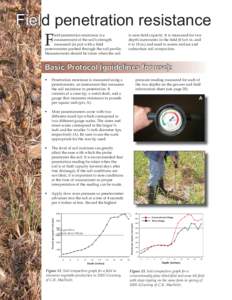 Field penetration resistance  F ield penetration resistance is a measurement of the soil’s strength