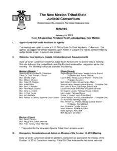 Microsoft Word - Minutes of January 14, 2011 Consortium meeting