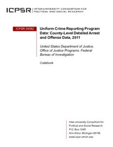 Uniform Crime Reports / Criminology / Law / Federal Bureau of Investigation / Criminal record / FIPS county code / National Incident Based Reporting System / United States Department of Justice / Law enforcement / Crime