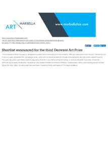 (http://www.http://marbellafair.com) July 26, 2016 (http://fadmagazine.comshortlist-announced-third-derwentart-prize/) by Mark Westall (Http://Fadmagazine.com/Author/Mark/) Like 11 Tweet