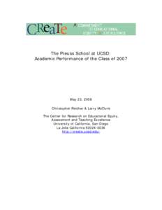 Microsoft Word - Preuss Report Class of 2007 v13.doc