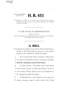 I  113TH CONGRESS 1ST SESSION  H. R. 451