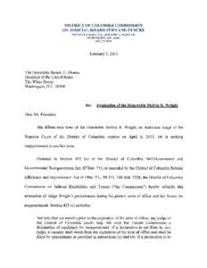 DISTRICT OF COLUMBIA COMMISSION ON JUDICIAL DISABILITIES AND TENURE 515 FIFTH STREET, N.W., BUILDING A, ROOM 246 WASHINGTON, D.C[removed]-1363