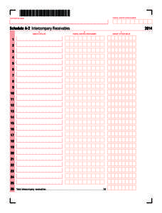 FEDERAL IDENTIFICATION NUMBER  CORPORATION NAME Schedule A-2 Intercompany Receivables A.