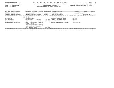 STATE OF COUNTY TOWN SWIS -  NEW YORK