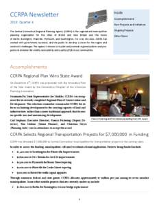 Inside  CCRPA Newsletter Accomplishments