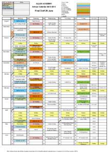 SMT Fac Monitoring  Notes Colour Code Holidays