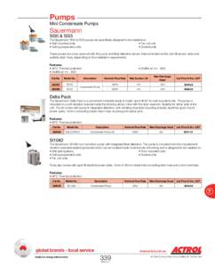 Pumps  Mini Condensate Pumps Sauermann SI30 & SI33