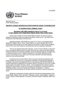 Press Release SC/8351 Security Council 5158th Meeting (Night)