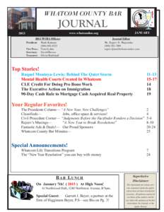 WHATCOM COUNTY BAR  JOURNAL JANUARY  www.whatcombar.org