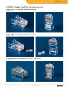 Modular Plugs  HYPERLINE® Modular Plug RJ-45, Universal, Category 6