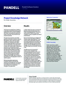 Pandell Software Solution case study Application Screenshot  Project Knowledge Network