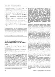 RESEARCH COMMUNICATIONS 9. Sharada, A. C., Solomon, F. E., Uma Devi, P., Udupa, N. and Srinivasan, K. K., Acta Oncol., 1996, 35, 95–100.