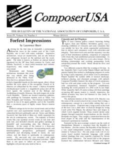 ComposerUSA THE BULLETIN OF THE NATIONAL ASSOCIATION OF COMPOSERS, U.S.A. Series IV, Volume 19, Number 3 Winter[removed]