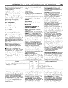 Federal Register / Vol. 71, No[removed]Friday, February 24, [removed]Rules and Regulations b. When using only banding to secure bundles, the following additional requirements apply. ■ 1. Use at least one band to encircle t