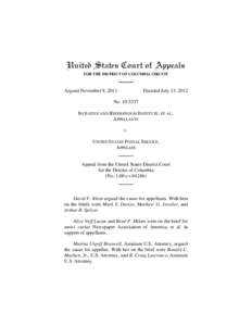 United States Court of Appeals FOR THE DISTRICT OF COLUMBIA CIRCUIT Argued November 9, 2011  Decided July 13, 2012