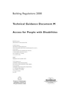 Building Regulations[removed]Technical Guidance Document M Access for People with Disabilities __________ BAILE ÁTHA CLIATH:
