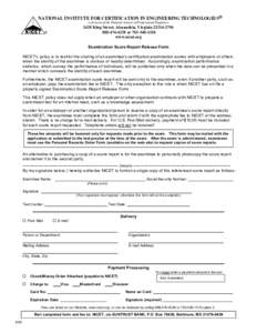 NATIONAL INSTITUTE FOR CERTIFICATION IN ENGINEERING TECHNOLOGIES® a division of the National Society of Professional Engineers 1420 King Street, Alexandria, Virginia[removed][removed]or[removed]www.nicet.org