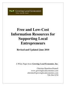 Microsoft Word - Free and Low-Cost Information Resources for Supporting Local Entrepreneurs[removed]doc