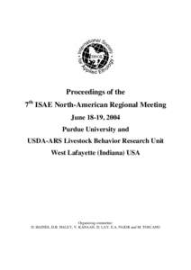 2004 ISAE North-American Meeting Proceedings