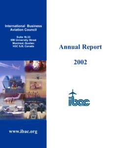 International Business Aviation Council Suite[removed]University Street Montreal, Quebec H3C 5J9, Canada