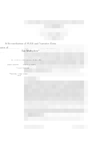 A Reconciliation of SVAR and Narrative Estimates of Tax MultipliersI Karel Mertensa,c,∗, Morten O. Ravnb,c a Cornell  University